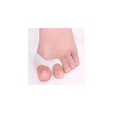 YuKeShop 1 Paar Silikon-Gel-Zehentrenner mit zwei Löchern, Zehenspreizer, Daumen-Valgus-Schutz, Ballenzehen-Einsteller, Hallux-Valgus-Schutz, Fußpflege