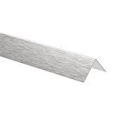 Edelstahl Winkelprofil für Kantenschutz (20x20 x 2000 mm, 0,8mm stark) - Edelstahl Winkel Leiste als Abschlussleiste und Kantenschoner für Wand - Kantenschutzprofil Eckschiene - V2A K220