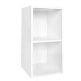 FineBuy Standregal Holz 30x60x30 cm Modern Regal Klein, Wandregal Ablageregal Schmal, Kleines Bücherregal 2 Ablagefächer, Schmales Design Holzregal Nischenreg