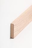 Holzfußleiste 16 x 40 mm abgerundet Eiche roh 240 cm Fußleiste Fußbodenleiste Sockelleiste Abschlussleiste Südbrock Parkett Teppich
