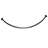 Schwarze Metall-Eck-Gardinenstange mit einfachen Ankleidezimmer-Regalen, verstellbare Umkleidekabine, Vorhangregal, Duschvorhangstange für Privatsphäre (100 x 100 cm)