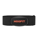 moofit ANT+ Bluetooth Herzfrequenzmesser Brustgurt IP67 Wasserdicht Pulsmesser mit Brustgurt Kompatibel mit Wahoo Fitness, Zwift, Peloton, Elite HRV, Rouvy, Endomondo