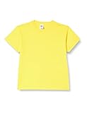 Shirtinstyle Kinder-Shirt Basic Uni Fruit of The Loom, Farbe Gelb, Größe 104