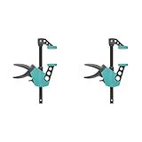 wolfcraft Einhandzwinge Easy 75-150 mm 3020000 / Einfaches Spannen und Lösen der Zwinge mit nur einer Hand - ideal für den Heimwerker/Spannkraft von starken 90 kg (Packung mit 2)