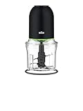 Braun MultiPractic 3 CH3011BK Zerkleinerer mit 4 Edelstahlklingen, One-Push-Funktion, Eiszerkleinerer, spülmaschinenfest, 500 W, Schw