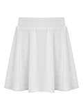 FEESHOW Kinder Mädchen Tennis Rock Skort Golfrock Sport Training Badminton Rock mit Innenhose Atmungsaktiv Gr.92-176 Weiß 116-122