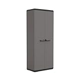 Keter Più Kunststoffschrank, hoch, anthrazit/schwarz, 68 x 39 x 166