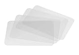 Tischsets Abwaschbar,4 pcs Transparente Kunststoff Platzdeckchen Waschbare Untersetzer Platzset Kinder Tischmatte für Küchen-Esstisch und Kühlschrank