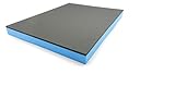 Werkzeugeinlage Hartschaumstoff Systemeinlage Shadow Board Schaumeinlage für Werkzeugwagen, schwarz-blau 20-60 mmm dick (445 x 600 x 30 mm)