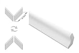 Zierleisten Sparpaket E-3-NK | inkl. vorgefertigte Ecken | leicht und stabil | extrudiertes Styropor | Stuckprofile | modern weiß | dekorativ | XPS | 22 x 25 mm | 20 Meter + 4 Ecken