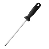 Premium Wetzstahl, Wetzstahl für Messer, Wetzstab 30 cm, Wolframstahl Messerstahl, Dick Wetzstahl mit Kunststoffgriff und hängenden Löchern, verwendet für die tägliche Wartung von Kü