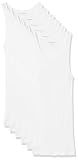Amazon Essentials Herren Tanktop-Unterhemden, 6er-Pack, Weiß, L