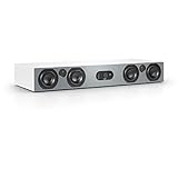 Nubert nuBoxx AS-425 max | weiße Soundbar mit Grauer Front | Stereobar für HiFi & Musikgenuss | TV-Lautsprecher belastbar bis 50 kg | Soundbase mit Klangregelung | Stereobase für Heimkino | Sounddeck