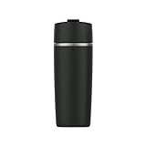 GoodBrew Klappverschluss – isolierte Kaffee- und Tee-Presse,Reise-Kaffeemaschine,perfekt für Pendeln, Camping oder Reisen (425 ml) (lang schwarz)