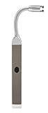 Zippo 2006829 Rechargable Candle Lighter FlexNeck-Pebble Grey Feuerzeug, Aluminium,Slim