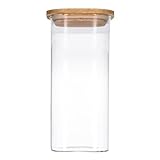 TALK-POINT Vorratsdosen aus Glas mit Bambusdeckel, Vorratsgläser, Glasbehälter | 550 ml - 2500 ml | luftdicht, Spülmaschinenfest, Mottensicher (1800 ml)