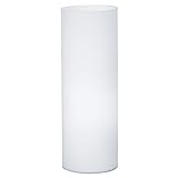 EGLO Tischlampe Geo, 1 flammige Tischleuchte, Nachttischlampe aus Glas, Farbe: Weiß, Glas: Opas-matt, Fassung: E27, inkl. Schalter