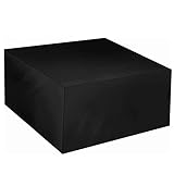ZWYSL Möbelbezüge aus Rattan Staubdicht for Stuhl, Tisch, Sofa Outdoor-Möbel Gartentisch Abdeckung Schutzplane, 33 Größen, Anpassbar (Color : Black, Size : 308x138x89cm)