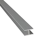 Alu H-Profil ELOXIERT Aluminium Alu Profil für Innenmaß 4,5-16 mm 30x19,5x1,75 (Innen 16 mm) x 2.000+-4 mm