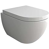 Alpenberger Spülrandloses Dusch-WC- 2 in 1 WC&Bidet- mit WC-SItz Absenkautomatik-Toilette mit Bidetfunktion Nanobeschichtung- Lotuseffekt