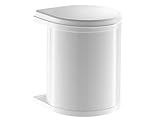 Hailo Abfallsammler 3515001 | Mono Schwenkeimer 15 Liter | Einbau ab 40 cm Unterschrank mit Drehtür | Kunststoff Weiß