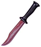 Unbekannt Blutiges Horror-Schlitzer-Messer für Erwachsene schwarz-rot-Silber 33cm Einheitsgröße