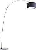Kare Design Standleuchte Gooseneck black, Bogenleuchte schwarz silber, Bogenlampe modern, Stehleuchte Bogen, (H/B/T) 213x160x40cm