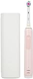 Oral-B Pro 3 3500 Elektrische Zahnbürste, 1 Handstück mit sichtbarem Drucksensor, 1 Aufsteckbürste, 1 Reiseetui, entworfen von Braun, 2-poliger UK-Netzstecker, Pink