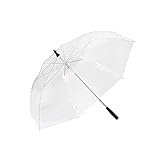 YHD Klarer Regenschirm, Mode LED Stockschirm,LED Regenschirm mit Fackel Leuchten Golfschirme,Leucht Schirm als Geschenkidee