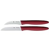 WMF Messerset 2-teilig, mit Schälmesser, Gemüsemesser, Spezialklingenstahl, Griffe aus Kunststoff, rot