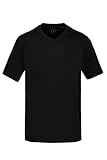 JP 1880 Herren große Größen Menswear L-8XL bis 8XL, T-Shirt aus Jersey, Basic, V-Shirt, Reine Baumwolle, V-Ausschnitt, schwarz 8XL 702415 10-8XL