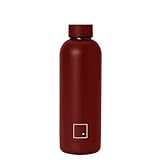 BOTTLE: Thermosflasche 500 ml wiederverwendbar, hält den Inhalt 24 und 12 Stunden kalt - BPA-freier Edelstahl (Red Wine)