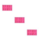 WNDUOKXH 3 Satz von Mousse Formen A Z Englische Buchstaben Prägeform Candy Casting Die Nummer/Pink