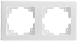 ChiliTec 2-fach Rahmen für Delphi Serie Mehrfach-Rahmen für Steckdosen Schalter und Komponenten Weiß