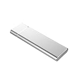 JUSTQIJUN 1 TB Tragbare Festplatte Externe Festplatte, Ultra dünner Festplatte -C / USB3.1. Gen1. HDD Fall for Laptop, Mac, PC (Color : Silver)