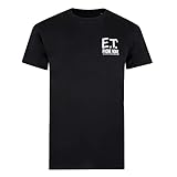 E.T Herren Mehrfarbig T-Shirt, Schwarz, M