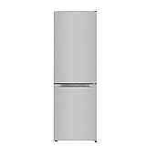 CHiQ Freistehender Kühlschrank mit Gefrierfach | Kühl-Gefrierkombination Low-frost Technologie | 12 Jahre Garantie auf den Kompressor*, Dunkler Edelstahl Look (157L Weiß)