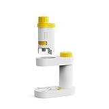 Kindermikroskop - LED Anfängermikroskop Science Kit, Schülermikroskop 80x-160x mit Objektträgern. Tragbares Mikroskop für Kinder im Alter von 3-12 Jahren (Gelb)
