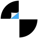 Blackshell® Emblem Aufkleber passend für BMW Logo - 74 tlg. Set für alle Embleme am Auto in schwarz glänzend