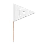 Tastatur-Symbol C Art Deco Mode Zahnstocher Dreieck Cupcake Toppers Flagge