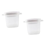 Cabilock 2 Stücke Boxen Brotdose Mikrowelle Speckkocher sofortig Essgeschirr Reiskocher Ofen kitchen plastikenten suszarka do naczyn mikrowellengeschirr gedämpfte Boxen Reisschalen pp Weiß
