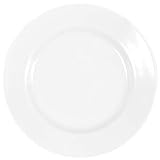 6 Stück Flache Teller im Set aus echtem Porzellan 200 mm Salatteller Dessertteller Frühstücksteller weiß auch zum Bemalen bestens geeignet Tafelgeschirr für Gastronomie und Haushalt