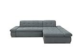 DOMO Collection Ecksofa Moric / Eckcouch mit Bett / Sofa mit Schlaffunktion in L-Form Couch mit Armlehnfunktion/ 300x172x80 cm / Schlafsofa in Grau
