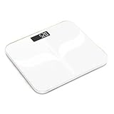 150kg Smart Bluetooth Body Mi Scales Floor Household Human Bathroom Scale Weight Balance LCD Tempered Galss Abs Gift (Color : White)
