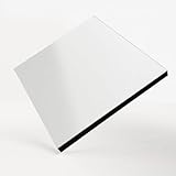 Aluverbundplatte 3-6 mm Aluminium Verbund Platte Weiß Zuschnitt Materialstärke und Größe Wählbar (4mm, 200 x 300 mm)