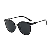 Vintage Runde Verspiegelte Polarisierte Sonnenbrille mit UV400 Schutz Damen/Herren Teenager&Mädchen Mode Sonnenbrille