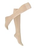 Vogue Support Travel Socks Stützstrümpfe, kniehohe Damen kompression Flugstrümpfe, 1 Paar,Hellbeige (9076 Sand),39-42