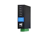 Waveshare 2-Ch RS485 to RJ45 Ethernet Serial Server, Dual Channel RS485 Independent Operation, 2X Ethernet Ports, Rail-Mount Industrial Isolated Serial Module, Bi-Directional Transparent Transmission