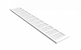 MS Beschläge Aluminium Lüftungsgitter Weiß RAL9016 Stegblech 100mm breit Verkehrsweiß Heizungsabdeckung pulverbeschichtet Ab- Zuluftgitter 30x5mm Lochung Türgitter (Länge 800mm)