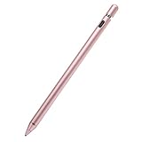 Gaeirt Stylus für Touchscreens, Tablet-Stylus mit USB-Ladeanschluss und Metallspitze Messingrohr Hochempfindlicher Kapazitiver Stylus für Tablets(Rosa)